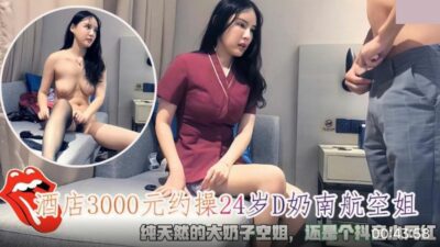 Fuck a 24-year-old China Southern Airlines stewardess with D-cup breasts for NT$3