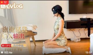 The young lady in flesh-colored cheongsam was pressed against the window and fucked hard from behind. Her blowjob was awesome. madou sex