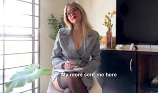 An Experienced Woman In Stockings Pleased A Young Guy With Sex