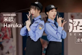 Two female police officers having sex during interrogation – Guo Yunxi madou sex