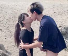 The little girl’s first time doing erotic things at the beach was so exciting that she was even seen by passersby – slutty little girl madou sex