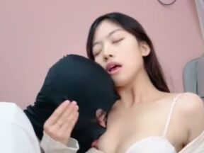 The young woman who was masturbating in her room was startled by the sudden intrusion of the muscular man. madou sex